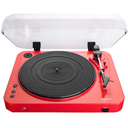 Lenco L-85 USB Two Speed Turntable With Direct MP3 Recording Red